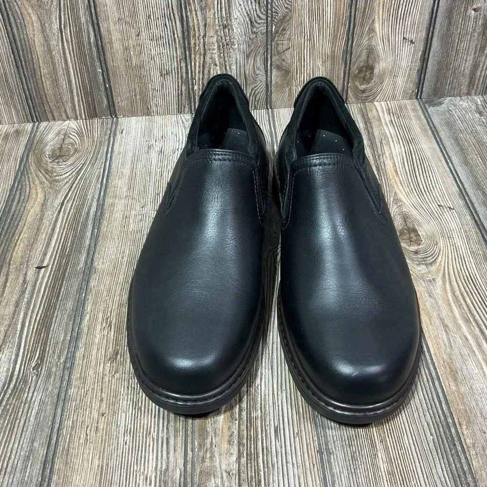 SAS Step Shoes Mens 13.5 WW Comfort Slip On Casual Walking Moc Loafer Black NEW